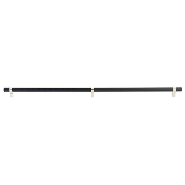 Emtek - Concealed Surface, Select Bar Appliance Pull 36 Inch C-C, Rectangular Bar Stem, Knurled Bar