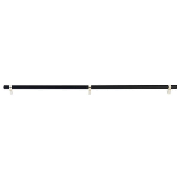 Emtek - Concealed Surface, Select Bar Appliance Pull 36 Inch C-C, Rectangular Bar Stem, Knurled Bar