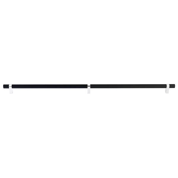 Emtek - Concealed Surface, Select Bar Appliance Pull 36 Inch C-C, Rectangular Bar Stem, Knurled Bar