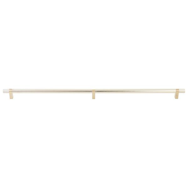 Emtek - Concealed Surface, Select Bar Appliance Pull 36 Inch C-C, Rectangular Bar Stem, Knurled Bar