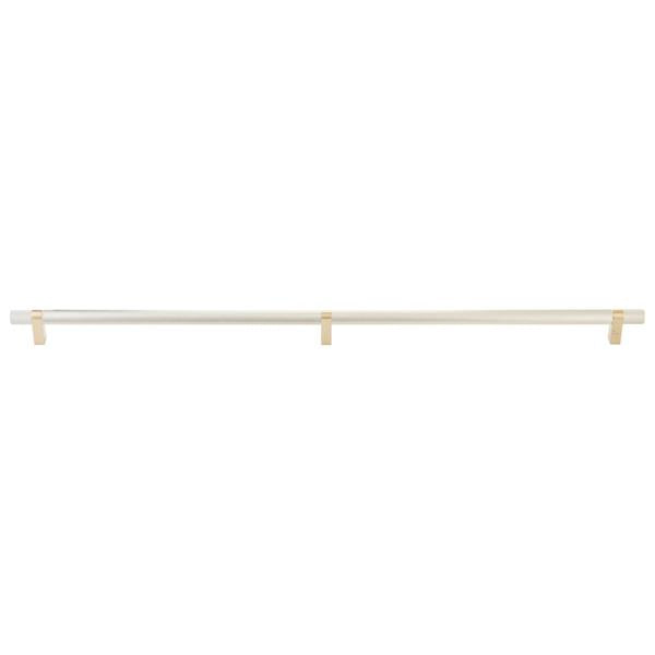 Emtek - Concealed Surface, Select Bar Appliance Pull 36 Inch C-C, Rectangular Bar Stem, Knurled Bar