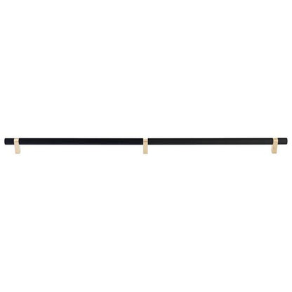 Emtek - Concealed Surface, Select Bar Appliance Pull 36 Inch C-C, Rectangular Bar Stem, Knurled Bar
