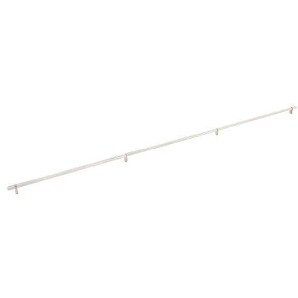 Emtek - Concealed Surface, Select Bar Appliance Pull 54 Inch C-C, Rectangular Bar Stem, Knurled Bar