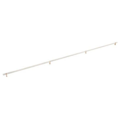 Emtek - Concealed Surface, Select Bar Appliance Pull 54 Inch C-C, Rectangular Bar Stem, Knurled Bar