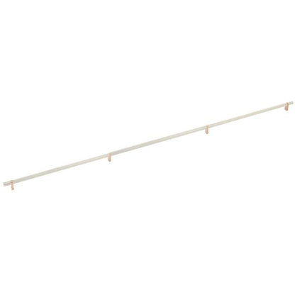 Emtek - Concealed Surface, Select Bar Appliance Pull 54 Inch C-C, Rectangular Bar Stem, Knurled Bar