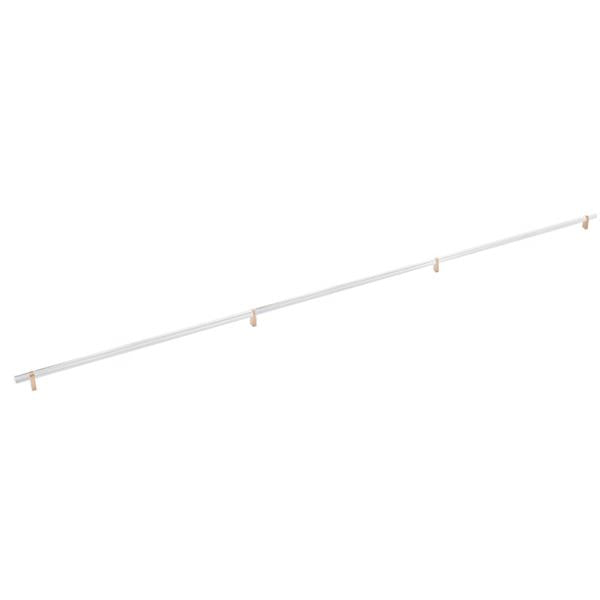 Emtek - Concealed Surface, Select Bar Appliance Pull 54 Inch C-C, Rectangular Bar Stem, Knurled Bar