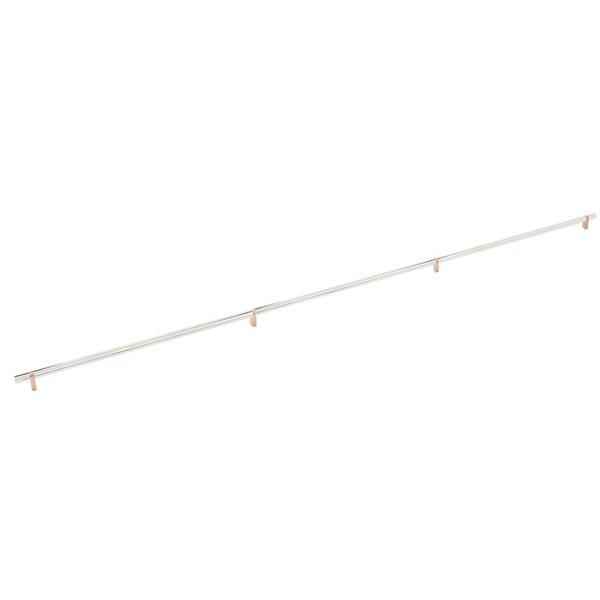 Emtek - Concealed Surface, Select Bar Appliance Pull 54 Inch C-C, Rectangular Bar Stem, Smooth Bar