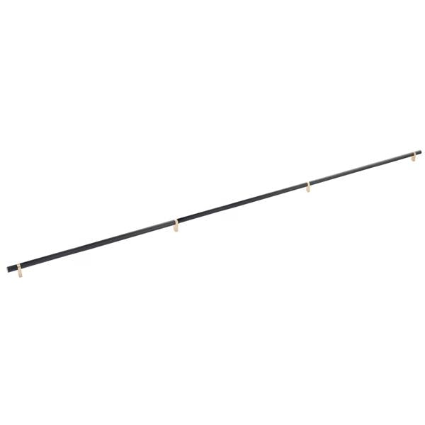 Emtek - Concealed Surface, Select Bar Appliance Pull 54 Inch C-C, Rectangular Bar Stem, Knurled Bar