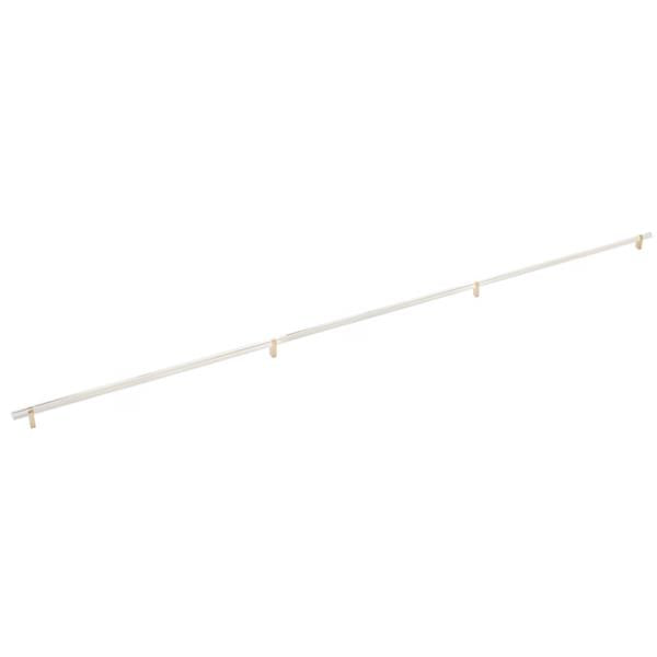 Emtek - Concealed Surface, Select Bar Appliance Pull 54 Inch C-C, Rectangular Bar Stem, Knurled Bar