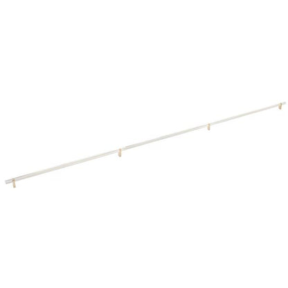 Emtek - Concealed Surface, Select Bar Appliance Pull 54 Inch C-C, Rectangular Bar Stem, Knurled Bar