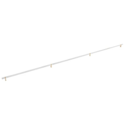 Emtek - Concealed Surface, Select Bar Appliance Pull 54 Inch C-C, Rectangular Bar Stem, Knurled Bar