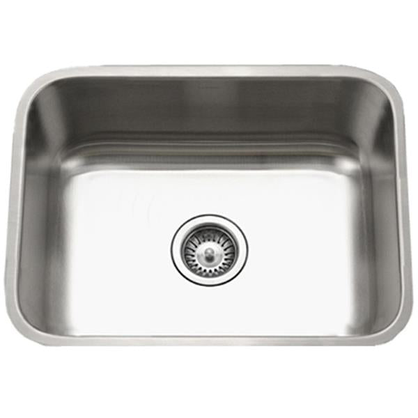 Hamat - Enterprise 23 Inch Undermount Stainless Steel Single Bowl Kitchen Sink, 18 Gauge
