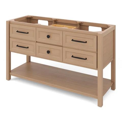 Jeffrey Alexander - 60 Inch Kipling Free Standing Vanity Cabinet - Less Vanity Top