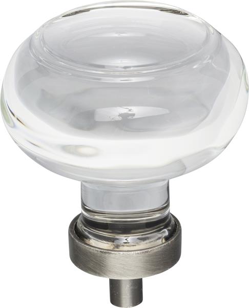 Jeffrey Alexander - 1-3/4 Inch Diameter Button Glass Harlow Cabinet Knob