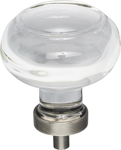 Jeffrey Alexander - 1-3/4 Inch Diameter Button Glass Harlow Cabinet Knob