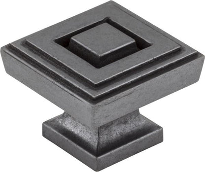 Jeffrey Alexander - 1-1/4 Inch Overall Length Square Delmar Cabinet Knob