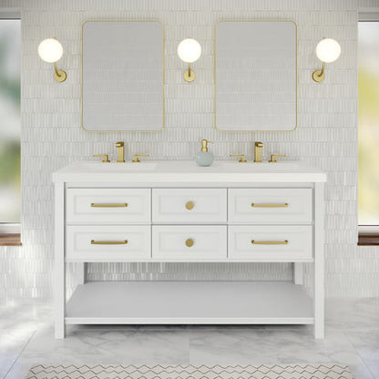 Jeffrey Alexander - Kipling 60 Inch W  Double Basin Bathroom Vanity Set