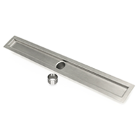 Infinity Drain - 60 Inch Stainless Steel Channel Assembly for FCB Series with 2 Inch Threaded Outlet