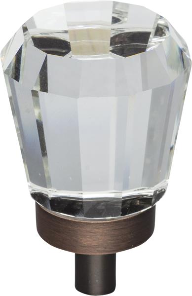 Jeffrey Alexander - 1 Inch Overall Length Faceted Glass Harlow Cabinet Knob