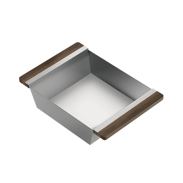 Julien - Bin for Fira sink, walnut handles, 12X17X4-1/4