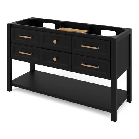 Jeffrey Alexander - 60 Inch Kipling Free Standing Vanity Cabinet - Less Vanity Top