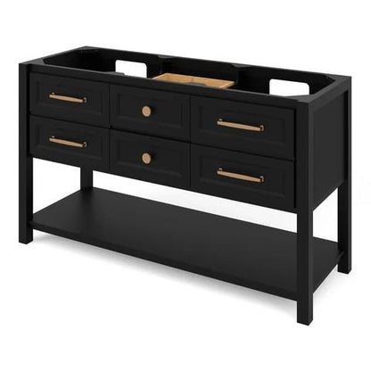 Jeffrey Alexander - 60 Inch Kipling Free Standing Vanity Cabinet - Less Vanity Top