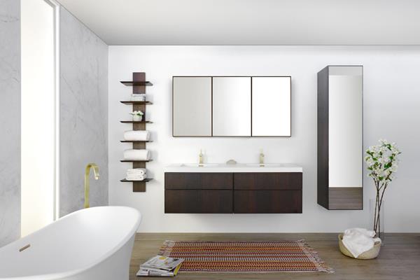 Wetstyle - Frame Linea - Vanity Wall-Mount 72 X 22 - 4 Drawers, 3/4 Depth Drawers