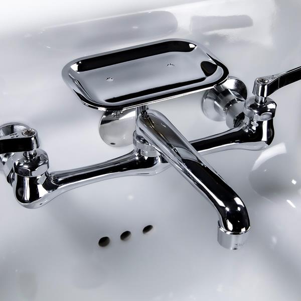 Nantucket Sinks - Victorian Collection Sink Faucet With Hole Cover In Matte Chrome