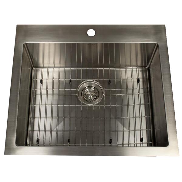 Nantucket Sinks - 25x22 All-Weather Top Mount Outdoor Use Stainless Steel Kitchen Sink