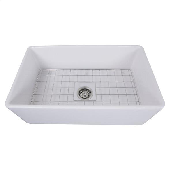 Nantucket Sinks - 30 Inch White Fireclay Farmhouse Kitchen Sink
