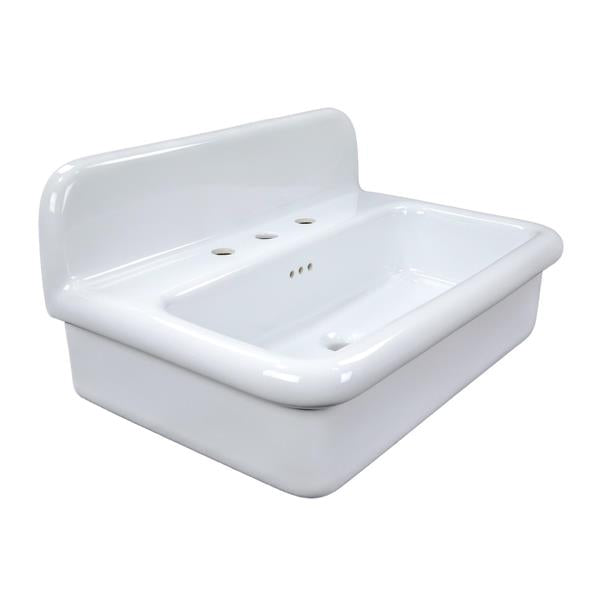 Nantucket Sinks - Fireclay 30'S Style Sink In White With A White Bottom