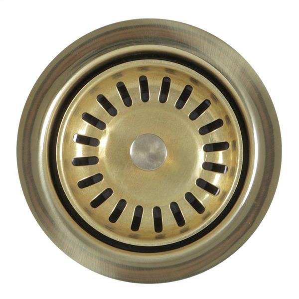 Nantucket Sinks - 3.5 Inch Extended Flange Disposal Kitchen Drain In Unlacquered Brass