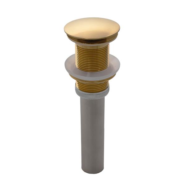 Nantucket Sinks - Brushed Gold Finish Umbrella Drain Without Overflow