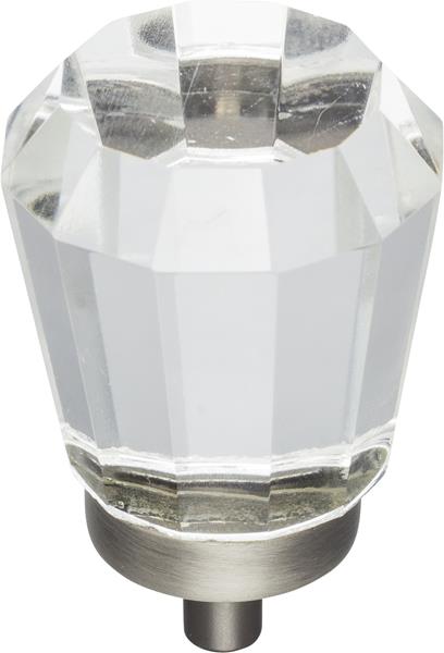 Jeffrey Alexander - 1-1/4 Inch Overall Length Faceted Glass Harlow Cabinet Knob