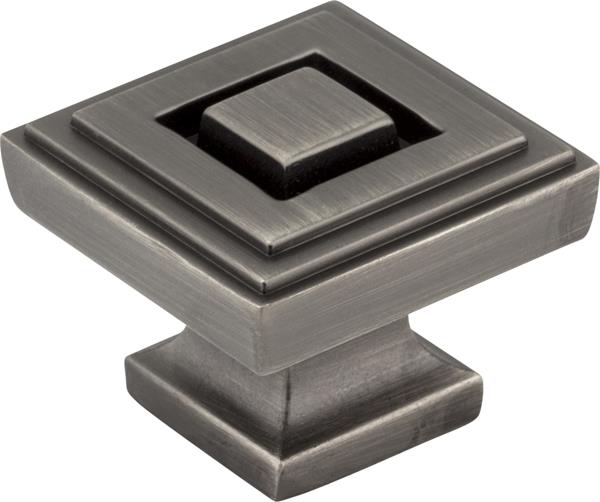 Jeffrey Alexander - 1-1/4 Inch Overall Length Square Delmar Cabinet Knob