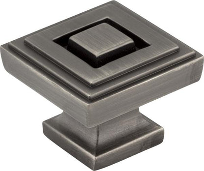 Jeffrey Alexander - 1-1/4 Inch Overall Length Square Delmar Cabinet Knob