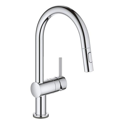 Grohe - Single-Handle Pull Down Kitchen Faucet Dual Spray 1.75 GPM With Touch Technology