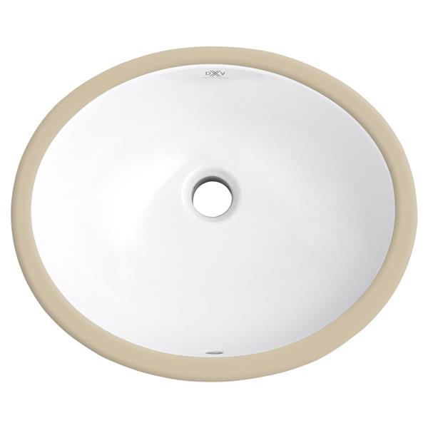 DXV - Bowen Under Counter 17-1/8 Inch By 14-1/8 Inch Bathroom Sink- Canvas White