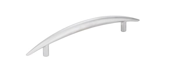 Elements - 128 mm Center-to-Center Matte Silver Arched Verona Cabinet Pull