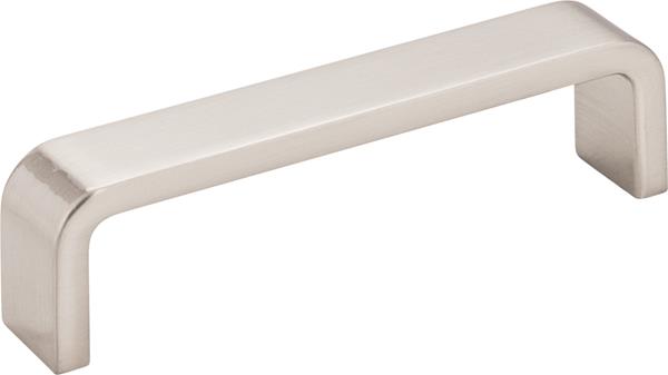 Elements - 4 Inch Center-to-Center Brushed Chrome Square Asher Cabinet Pull