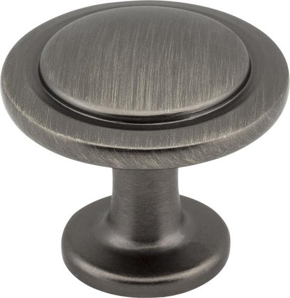 Elements - 1-1/4 Inch Diameter Round Button Gatsby Cabinet Knob