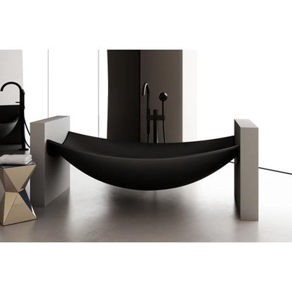 Alfi - 71 Inch Solid Surface Resin Suspended Wall Mounted Hammock Bathtub