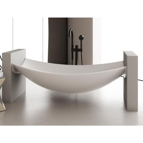 Alfi - 71 Inch Solid Surface Resin Suspended Wall Mounted Hammock Bathtub