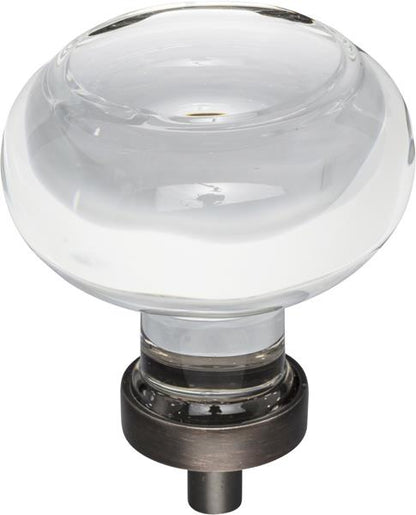 Jeffrey Alexander - 1-3/4 Inch Diameter Button Glass Harlow Cabinet Knob