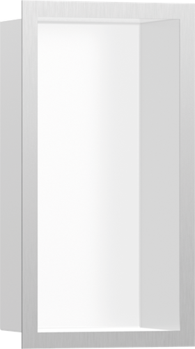 Hansgrohe - XtraStoris Individual Wall Niche Matte White with Design Frame 12 x 6 x 4 Inch