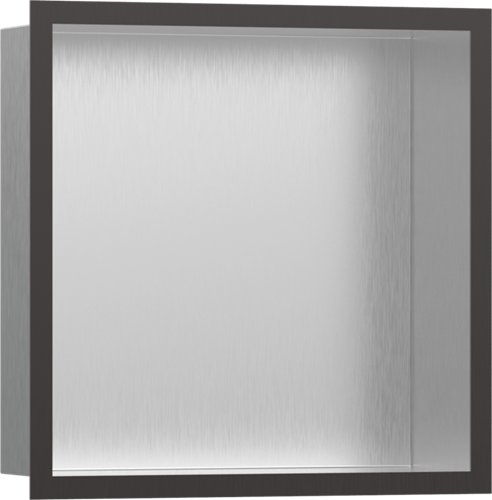 Hansgrohe - XtraStoris Individual Wall Niche Brushed Stainless Steel with Design Frame 12 x 12 x 4 Inch
