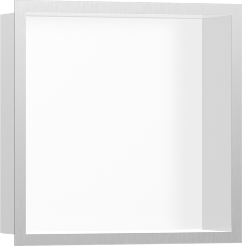 Hansgrohe - XtraStoris Individual Wall Niche Matte White with Design Frame 12 x 12 x 4 Inch
