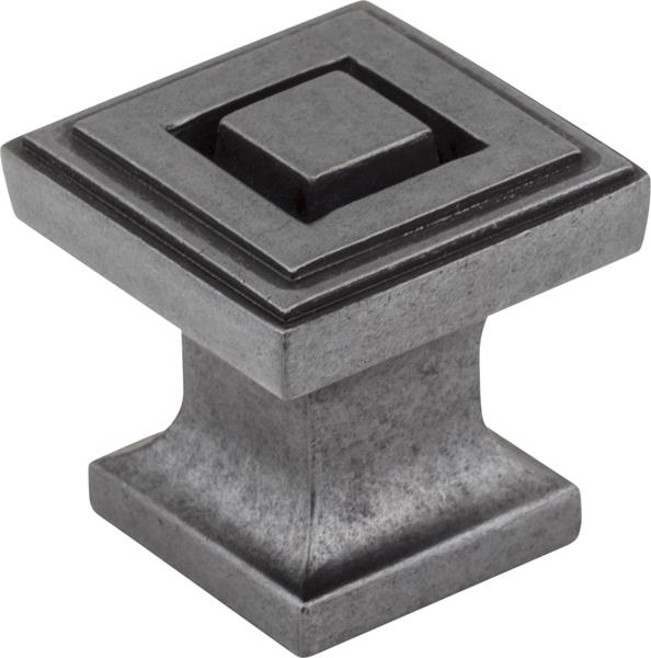 Jeffrey Alexander - 1 Inch Overall Length Square Delmar Cabinet Knob