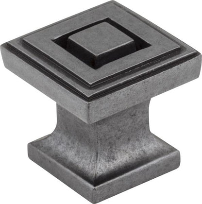 Jeffrey Alexander - 1 Inch Overall Length Square Delmar Cabinet Knob