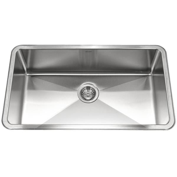 Hamat - Hydrus 32 Inch 15MM Radius Undermount Stainless Steel Large Single Bowl Kitchen Sink